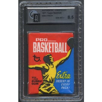 1971/72 Topps Basketball Wax Pack GAI 8.5 (NM-MT+)