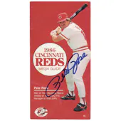 Pete Rose Autographed 1986 Cincinnati Reds Media Guide JSA CK72067 (Reed Buy)