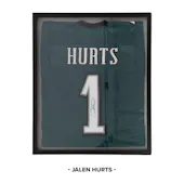 Jalen Hurts 2'x2.25' Framed Signed Autographed Philadelphia Eagles Jersey JSA Authentic