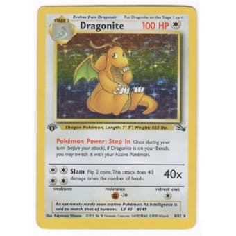 Pokemon Fossil 1st Edition Single Dragonite 4/62