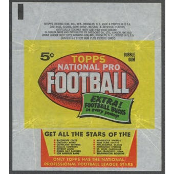 1962 Topps Football Wrapper (5 cents)