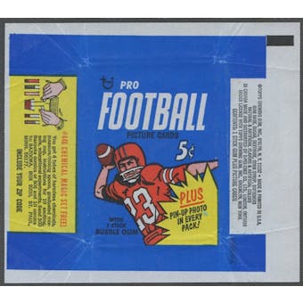 1968 Topps Football Wrapper (5 cents)