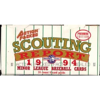 1994 Action Packed Scouting Report Baseball Hobby Box