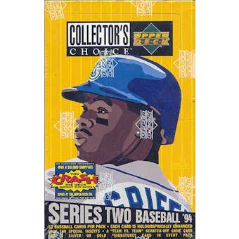1994 Upper Deck Collector's Choice Series 2 Baseball Hobby Box