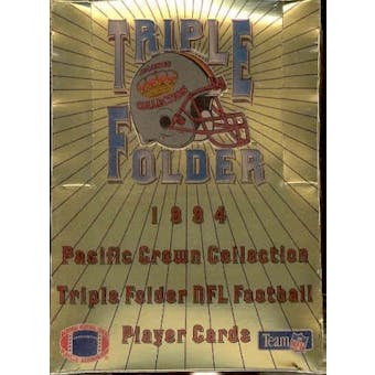 1994 Pacific Crown Collection Triple Folder Football Hobby Box