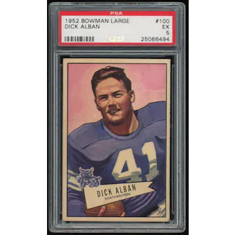 1952 Bowman Large #100 Dick Alban PSA 5 *6494 (Reed Buy)