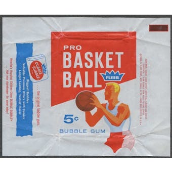 1961/62 Fleer Basketball Wrapper (Dubble Bubble Side Panel)