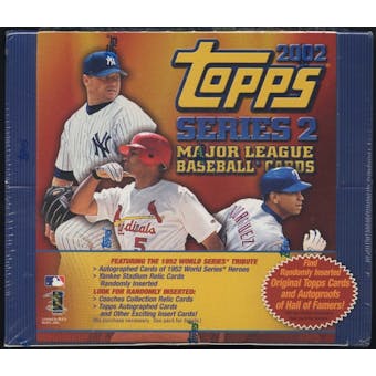 2002 Topps Series 2 Baseball 24 Pack Box