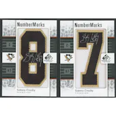 2011-12 Upper Deck SP Game Used Sidney Crosby Number Marks /25 (Full Set of 2)