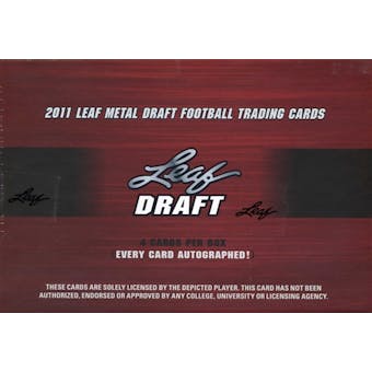 2011 Leaf Metal Draft Football Hobby Box