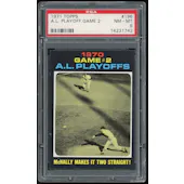 1971 Topps #196 AL Playoff Game 2 PSA 8 *1742 (Reed Buy)