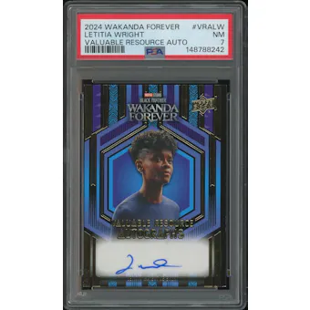 2024 Upper Deck Black Panther Wakanda Forever #VRALW Letitia Wright as Shuri Valuable Resource Auto PSA 7 (NM)
