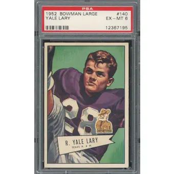1952 Bowman Large #140 Yale Larry PSA 6 *7195 (Reed Buy)
