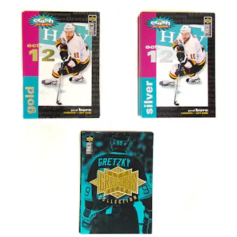 1995/96 Upper Deck Collector's Choice Hockey Crash the Game Silver and Gold Set plus Gretzky Inserts