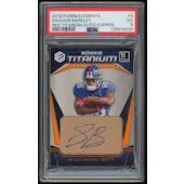 2018 Panini Elements Rookie Titanium #9 Saquon Barkley RC Auto Copper #/99 PSA 5 *8524 (Reed Buy)