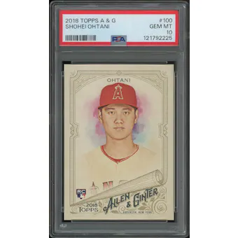 2018 Topps Allen & Ginter Baseball #100 Shohei Ohtani Rookie PSA 10 (GEM MT)