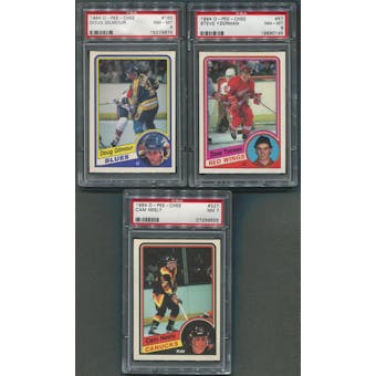1984/85 O-Pee-Chee Hockey Partial Set (NM-MT) With 3 Graded PSA Cards