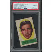 1963 Topps Peel-Offs Baseball Sandy Koufax Instruction Back PSA 6 (EX-MT)