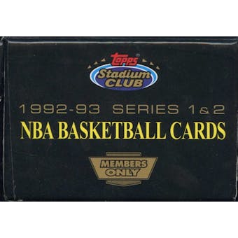 1992/93 Topps Stadium Club Members Only Basketball Factory Set