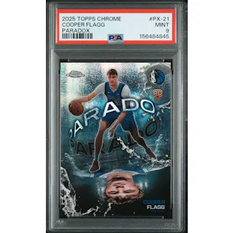 2025/26 Topps Chrome Cooper Flagg Paradox PX-21 Rookie PSA 9