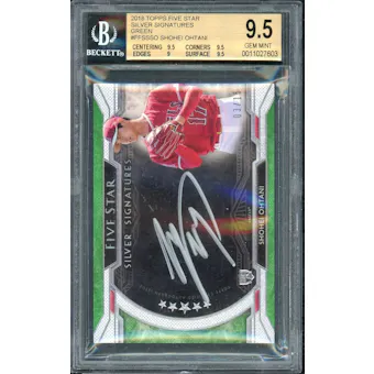 2018 Topps Five Star Shohei Ohtani Silver Signatures Rookie Auto /15 BGS 9.5