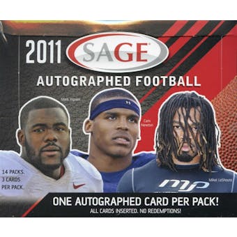 2011 Sage Autographed Football Hobby Box