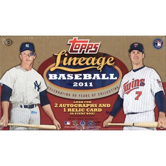 2011 Topps Lineage Baseball Hobby Box