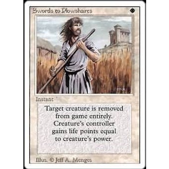 Magic the Gathering 3rd Ed (Revised) Single Swords to Plowshares - SLIGHT PLAY (SP)