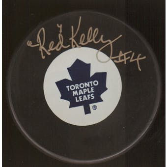 Red Kelly Autographed Toronto Maple Leafs Hockey Puck