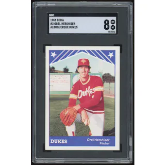 1983 TCMA Albuquerque #3 Orel Hershiser SGC 8 *0246 (Reed Buy)