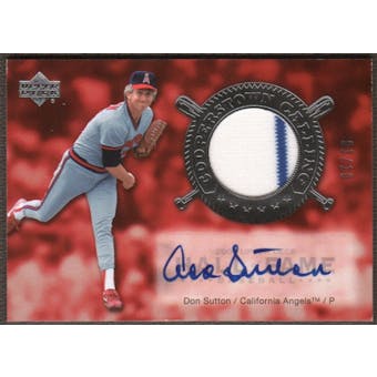 2005 Upper Deck Hall of Fame Baseball Don Sutton Jersey Auto #03/10