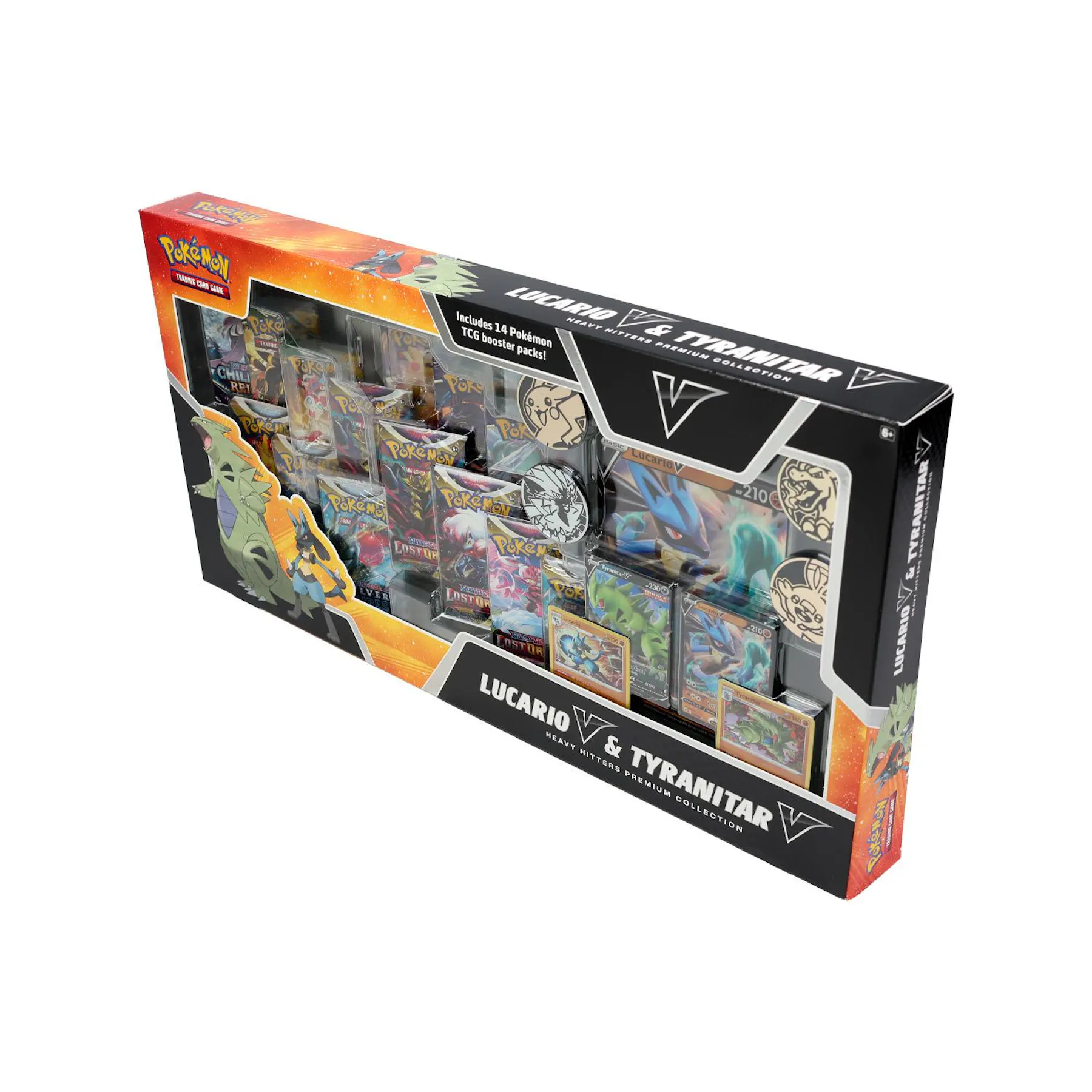 tyranitar v booster box Pokemon TCG: Heavy Hitters Premium Collection Box: Featuring: Lucario beloved by kids Pokmon TCG: Heavy Hitters Premium