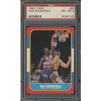 1986/87 Fleer Basketball #95 Dan Roundfield PSA 8 (NM-MT)