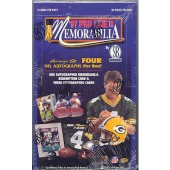 1997 Pro Line Memorabilia Football Hobby Box