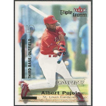 2001 Fleer Triple Crown Baseball Albert Pujols Rookie #1098/2999