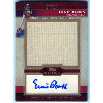 2010 Topps Sterling Jumbo Swatch Bat Autographs #JSA1 Ernie Banks 5/10