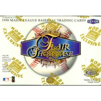 1998 Flair Showcase Baseball Hobby Box