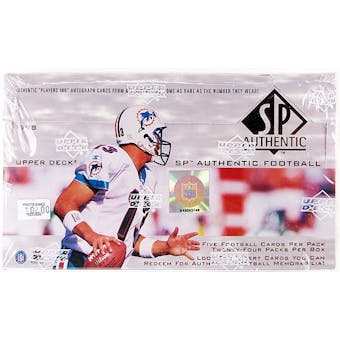 1998 Upper Deck SP Authentic Football Hobby Box