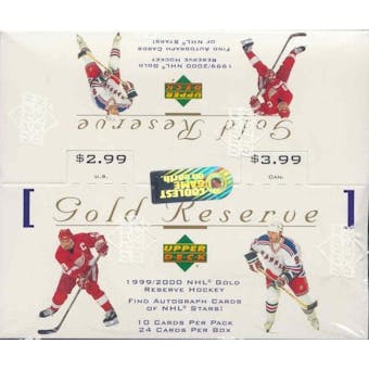 1999/00 Upper Deck Gold Reserve Series 1 Hockey Box