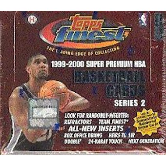 1999/00 Topps Finest Series 2 Basketball Hobby Box