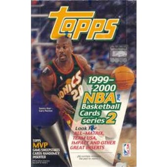1999/00 Topps Series 2 Basketball Retail 24 Pack Box