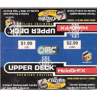1999/00 Upper Deck Hologrfx Hockey Prepriced Box