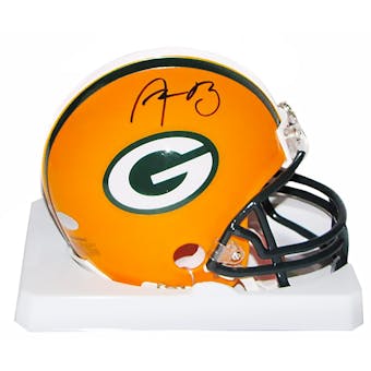 Aaron Rodgers Autographed Green Bay Packers Mini Helmet (Steiner & NFL COA)