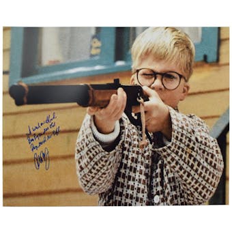 A Christmas Story 16X20 Ralphie Shoot Photo Autographed by Peter Billingsley wtih Inscription!