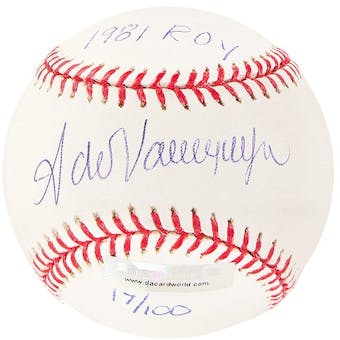 Fernando Valenzuela Autographed Baseball w/ROY Inscrip(Blemished)(DACW COA)