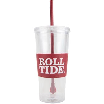 Alabama Crimson Tide Boelter NCAA 22oz Plastic Roll Tide Slogan Tumbler With Straw
