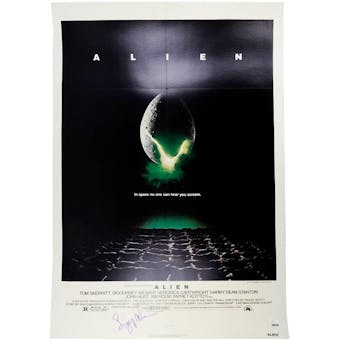 Alien 27x40 1979 Original One Sheet  Signed By Sigourney Weaver JSA RR05519