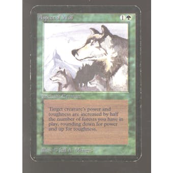 Magic the Gathering Alpha Aspect of Wolf MODERATELY PLAYED (MP)