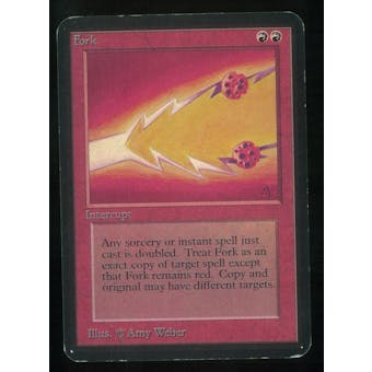 Magic the Gathering Alpha Single Fork - MODERATE PLAY plus (MP+)