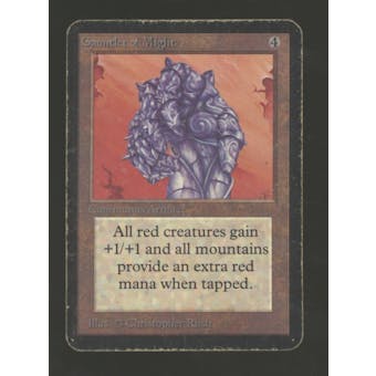 Magic the Gathering Alpha Gauntlet of Might HEAVY PLAY (HP)